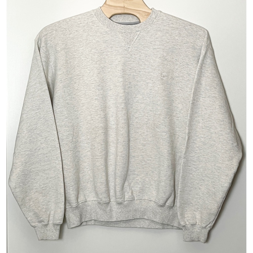 Champion Crewneck Sweatshirt Mens XXL Oatmeal Heather V-Stitch Oversized